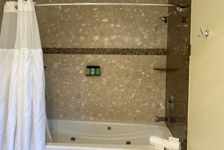 a shower and tub combination